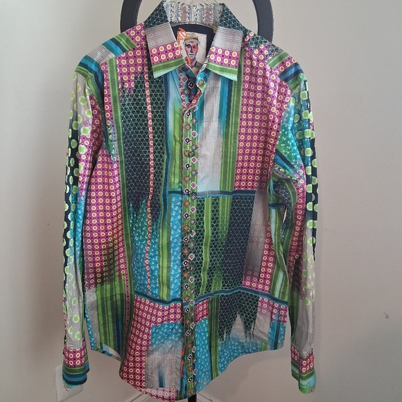 Robert Graham " Flowerpot" Regular Fit Sportshirt Button Down Size Small RARE - Picture 10 of 12